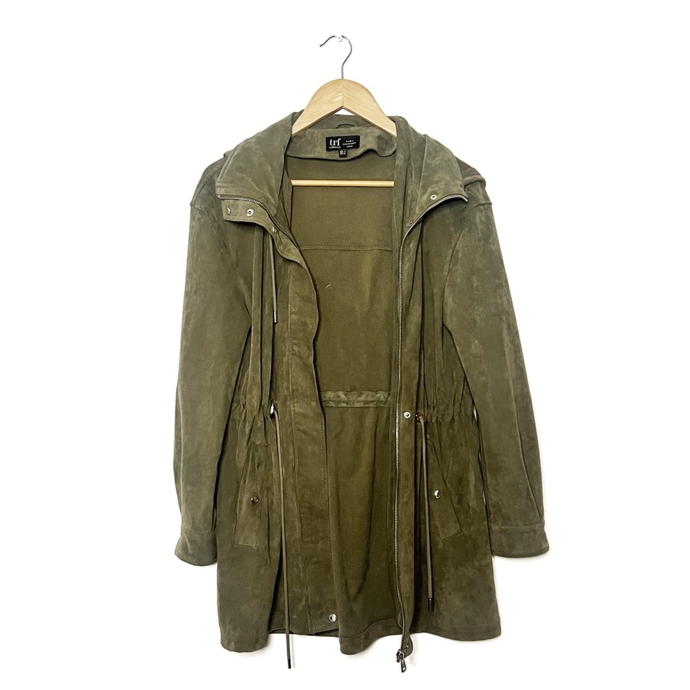Zara | Olive Green Suede Parka